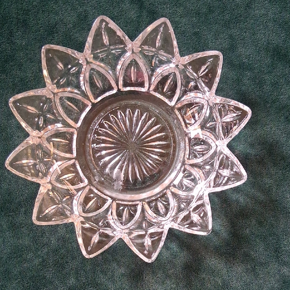 Elegant Clear Glass Decorative Bowl